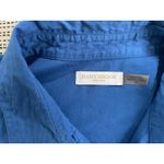 Ramy Brook  Women's Large Poplin Blue Long Sleeve Collard Button Down Shirt Photo 3