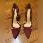 Alexandre Birman  Wavee 100 Red Suede Pumps Clear Pointed Toe Stiletto Heeled 39‎ Photo 1