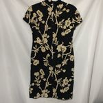 Talbots   100% Silk size 8Petite Cream and Gold FloralSheath Dress Mock Neck Midi Photo 8