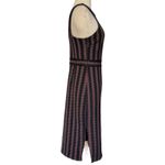 Maeve Anthropologie Meridian Midi Dress Side Slits Textured Chevron Modern Sz S Photo 11