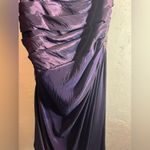 Maggie Sottero Flirt Strapless Purple Embellished Ruched Gown rhinestones& amber Size 10 Photo 6