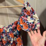 VICI Cute floral linen blend puff sleeve babydoll off the shoulder mini dress Photo 7