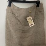 Joseph Abboud Wool Tweed Pencil Skirt Lined Beige Women’s Size 8 (42) Italy NEW Tan Photo 0