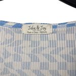 Jolie & Joy Blue and White Checkered Women's Crop Top Size M Photo 2