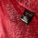 POL  Boho Floral Lace V-Neck Long Sleeve Top Red Patchwork Tee Women’s Size Small Photo 7