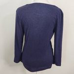 One World Navy Knit Top with Twist Accent NWT Size Small Dark Blue Top Photo 4
