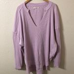 We The Free NWOT Buttercup Thermal Jersey Waffle Knit Longsleeve Lilac Top Large Photo 1