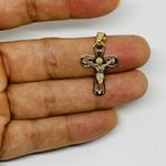 Stamped 10k Solid Gold Cross Charm Pendant  Photo 0