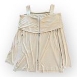 Soft Surroundings  Yellow‎ Cold Shoulder Full zip long sleeve top Size M Photo 0