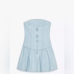 ZARA  TRF DENIM BANDEAU DRESS Photo 4