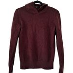 Theory Clean Hoodie Montana Wool Maroon Photo 3