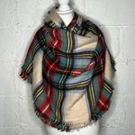 Aerie Women's Oversized Classic Plaid Cozy Fall Blanket Scarf Fringe Trim Photo 0