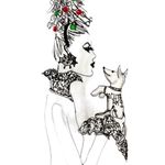 Forever 21 White Graphic Victorian Lady Embroidered Short Sleeve Shirt Medium Photo 4