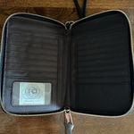 Spartina 449 SPARTINA Lorelei Black Taupe Leather & Canvas Mid Sized Wallet/Wristlet A18 Photo 4