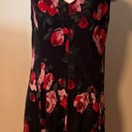 Black Floral Sleeveless Vneck Dress Size XL Photo 0