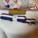 Brighton Mini Canvas Tote Crossbody Bag Colorful Heart Pattern Tote Bag Photo 7