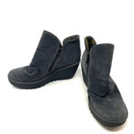 Fly London Yip Oil Suede Wedge Booties Gray Size 38 / US 7.5-8 Photo 3