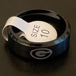 8mm Green Bay packers black ring size 10 Photo 7