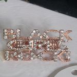 Rose Gold and Crystals Black Girls Rock Double Stretchy Ring Pink Photo 1