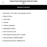 NBD  Tosca Fold Over Maxi Skirt in Taupe Photo 2