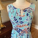 Enfocus Studio Bright Sky Blue Floral Dress Party Office Exec Travel Photo 2