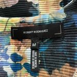 Robert Rodriguez  Sleeveless Abstract Floral Textured Blouse Zip Back Size M Photo 3