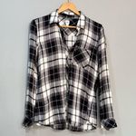 Gap Neutral  Plaid Button Down Flannel Shirt Size S EUC Photo 2