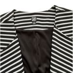 Roz & Ali  Blazer Womans Black White Stripe Open Front 3/4 Sleeve Jacket Size 1X Photo 7