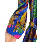 Truly 4 You Women's Colorful Tropical Floral Parrot Shirt Dress Belted Size XL Blue Photo 8