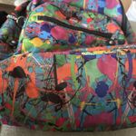 Kipling ‎ Challenger Colorful Splatter Paint Bookbag/ Backpack Photo 4