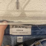 frame denim Frame Jeans Womens 24 Blue Nouveau Le Mix Two Tone Raw Hem Denim Ankle Skinny Photo 3