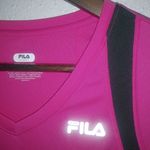 FILA  Performance M Long Sleeved Design Running Top in Hot Pink and Lime Photo 8
