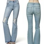 House of Harlow high rise flare light wash distressed jeans 26 Photo 1