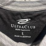 Tri Delta Button Down Henley Long Sleeve Gray Size L Photo 3