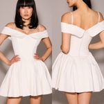 House Of CB  S A-C ‘Elida’ White Twill Off Shoulder Corset Mini Dress NWOT Photo 3