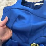 Hunter Bell Porter Dress Sleeveless Sheath Scuba Cut Out Bright Blue Size 2 Photo 3