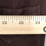 Ladies brown bottom down leather top size small Photo 7