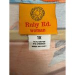 Ruby Rd Ruby Road Criss Cross Floral Long Sleeve Blouse Size 1X Plus Abstract Flowers Photo 4