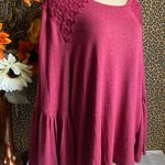 STUDIO JPR Red Marbled 3/4 Bell Sleeved Sweater | LARGE | Photo 1