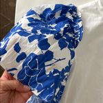 Hyacinth House x Tuckernuck Blue Floral Mollie Short Sleeve Blouse Cotton XL White Photo 5