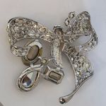 Large Vintage Bow Brooch Pin Yellow Photo 5