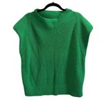 Babaton Aritzia Hazlitt Merino Wool Shoulder Pad Green Sweater Vest NWOT Photo 1