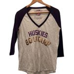 PINK - Victoria's Secret  University of Washington Graphic Raglan Tee Photo 0