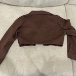 Divided Brown Cropped Denim Jacket Photo 2