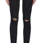 MOTHER The Looker Ankle Fray Jeans Gold Bolt Women’s Size 24 Cropped Skinny Black Photo 0