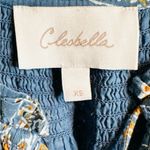 Cleobella Lydia Blue Gold Organic Cotton Flutter Sleeve Mini Babydoll Dress Photo 11