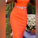 Elegant Jonathan Kayne Orange Gown with Embellished Waist Size 2 Photo 1