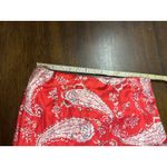 Western Y2K Coquette Babydoll Top Skirt Set Women Small Lace Paisley Boho Silky Red Photo 6