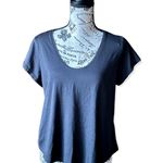 AYR Womens  Black V Neck Short Sleeve Pullover T Shirt M Photo 0