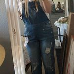 Almost Famous Distressed Overalls Photo 0